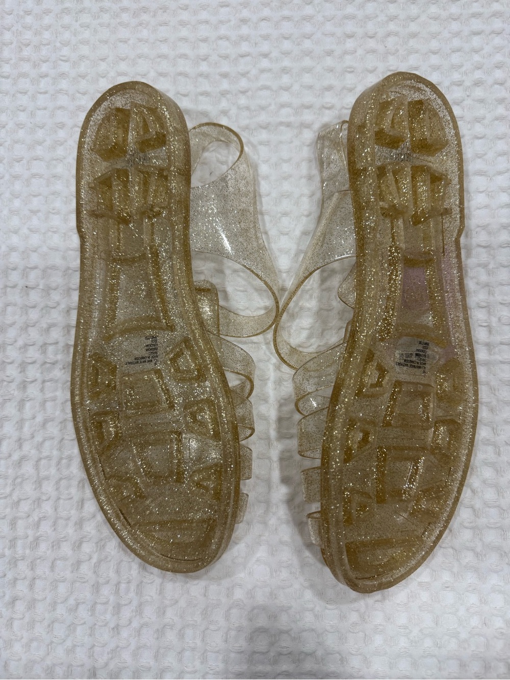 wild fable Clear Sandals with Gold Glitter - Picture 3 of 4